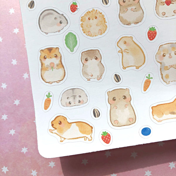Happy Hamsters Sticker Sheet