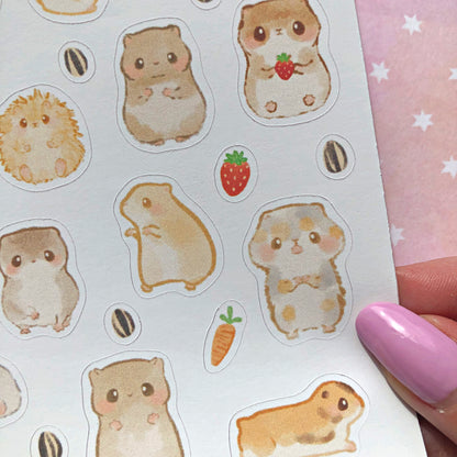 Happy Hamsters Sticker Sheet