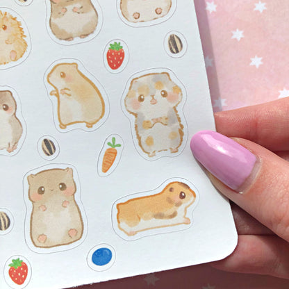 Happy Hamsters Sticker Sheet