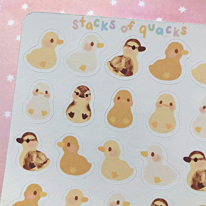 Stacks of Quacks Duck Sticker Sheet