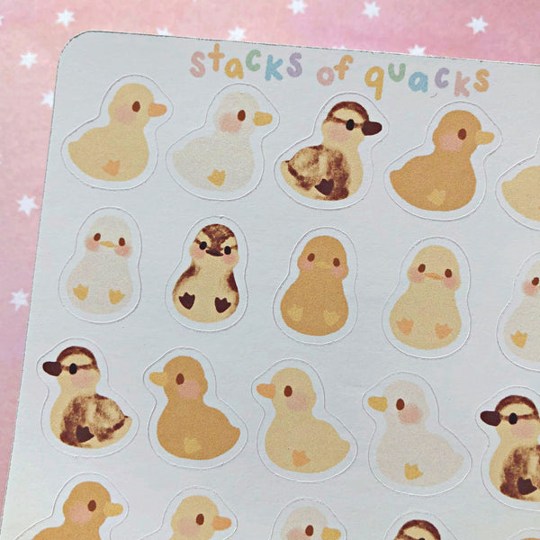 Stacks of Quacks Duck Sticker Sheet