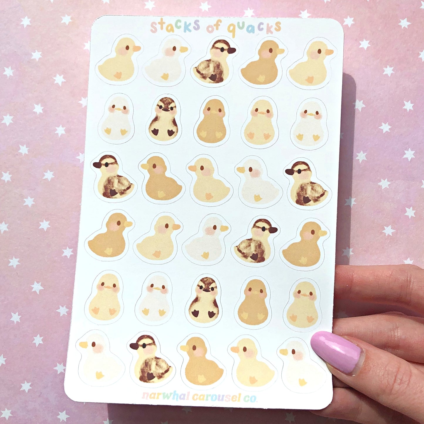 Stacks of Quacks Duck Sticker Sheet