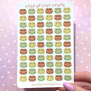 Tons of Tiny Toads Sticker Sheet