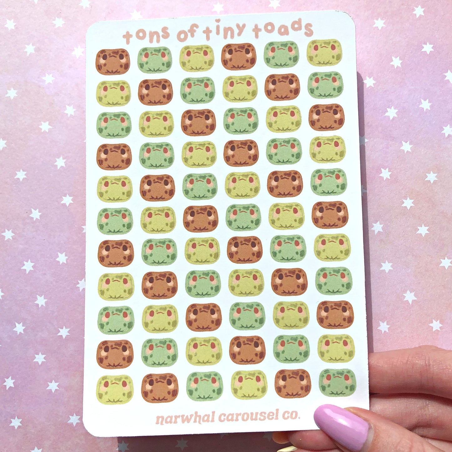 Tons of Tiny Toads Sticker Sheet