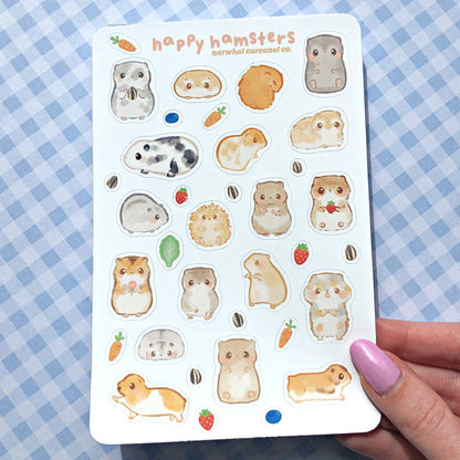 Happy Hamsters Sticker Sheet