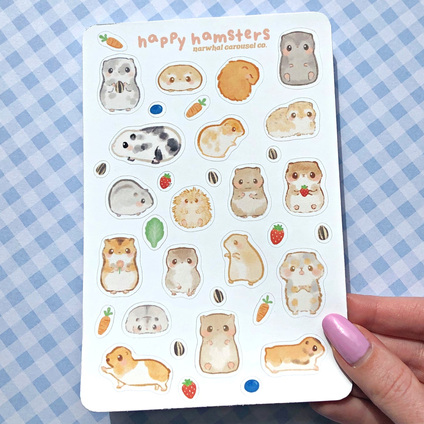 Happy Hamsters Sticker Sheet