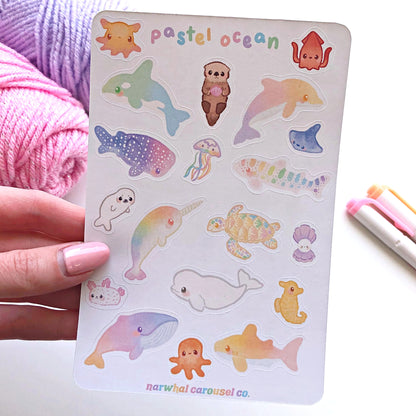 Pastel Ocean Sticker Sheet