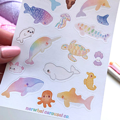 Pastel Ocean Sticker Sheet