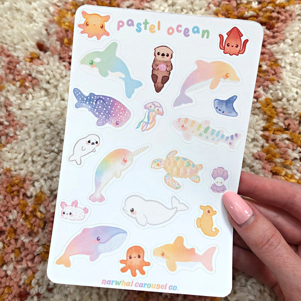 Pastel Ocean Sticker Sheet
