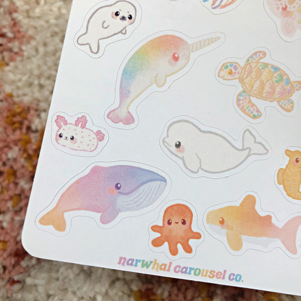 Pastel Ocean Sticker Sheet