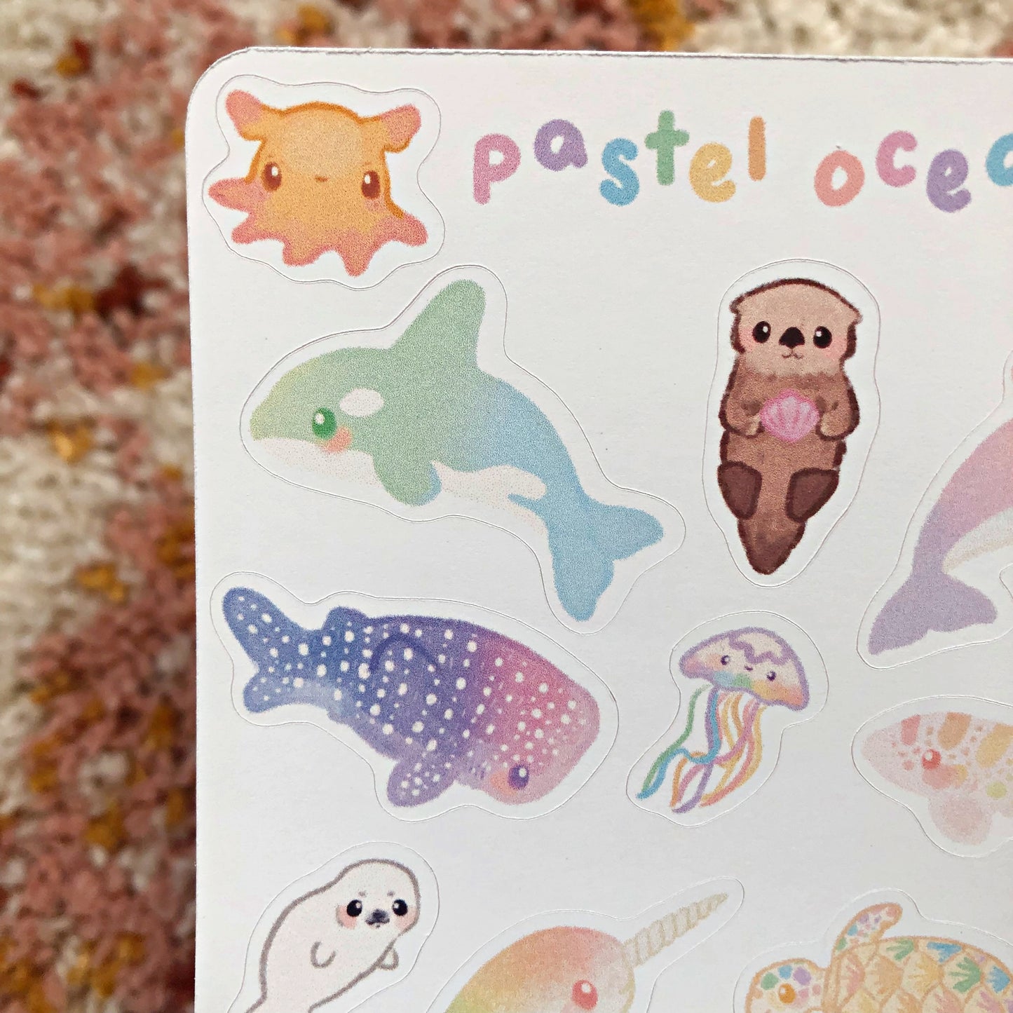 Pastel Ocean Sticker Sheet