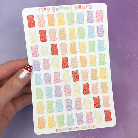 Tiny Gummy Bears Sticker Sheet