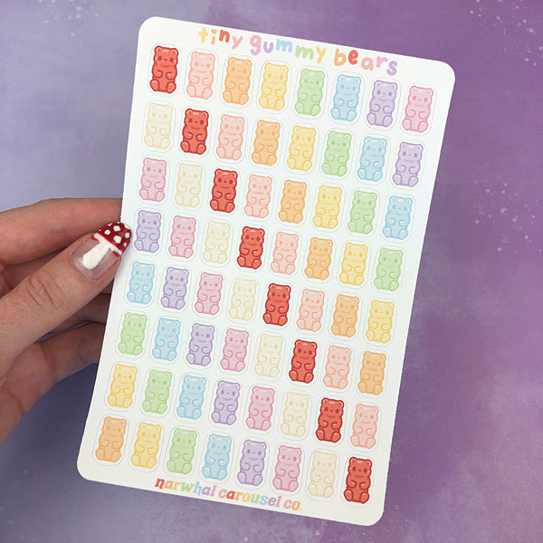 Tiny Gummy Bears Sticker Sheet