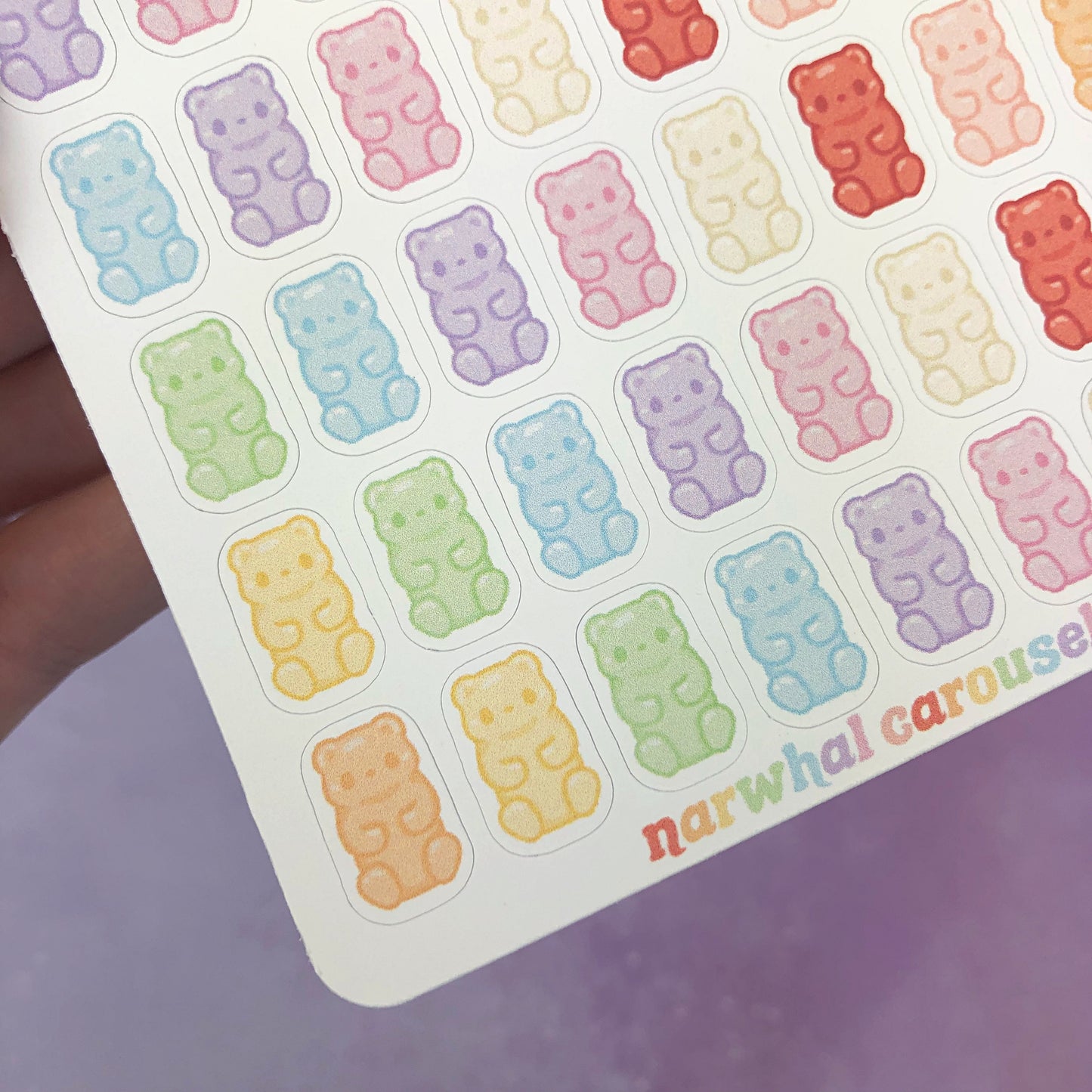 Tiny Gummy Bears Sticker Sheet