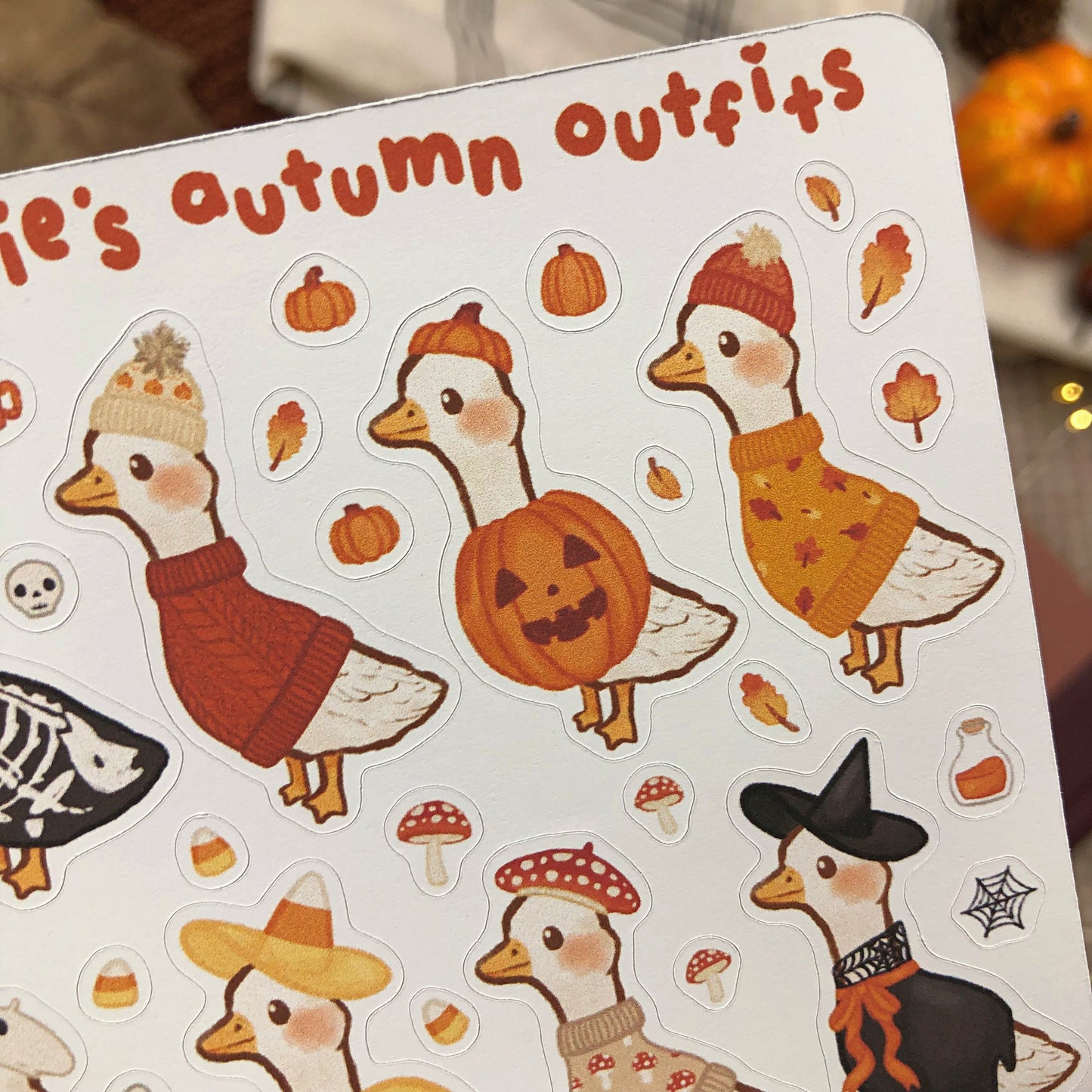 Maisie's Autumn Outfits Sticker Sheet