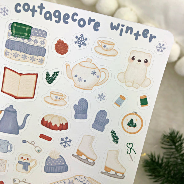 Cottagecore Winter Sticker Sheet