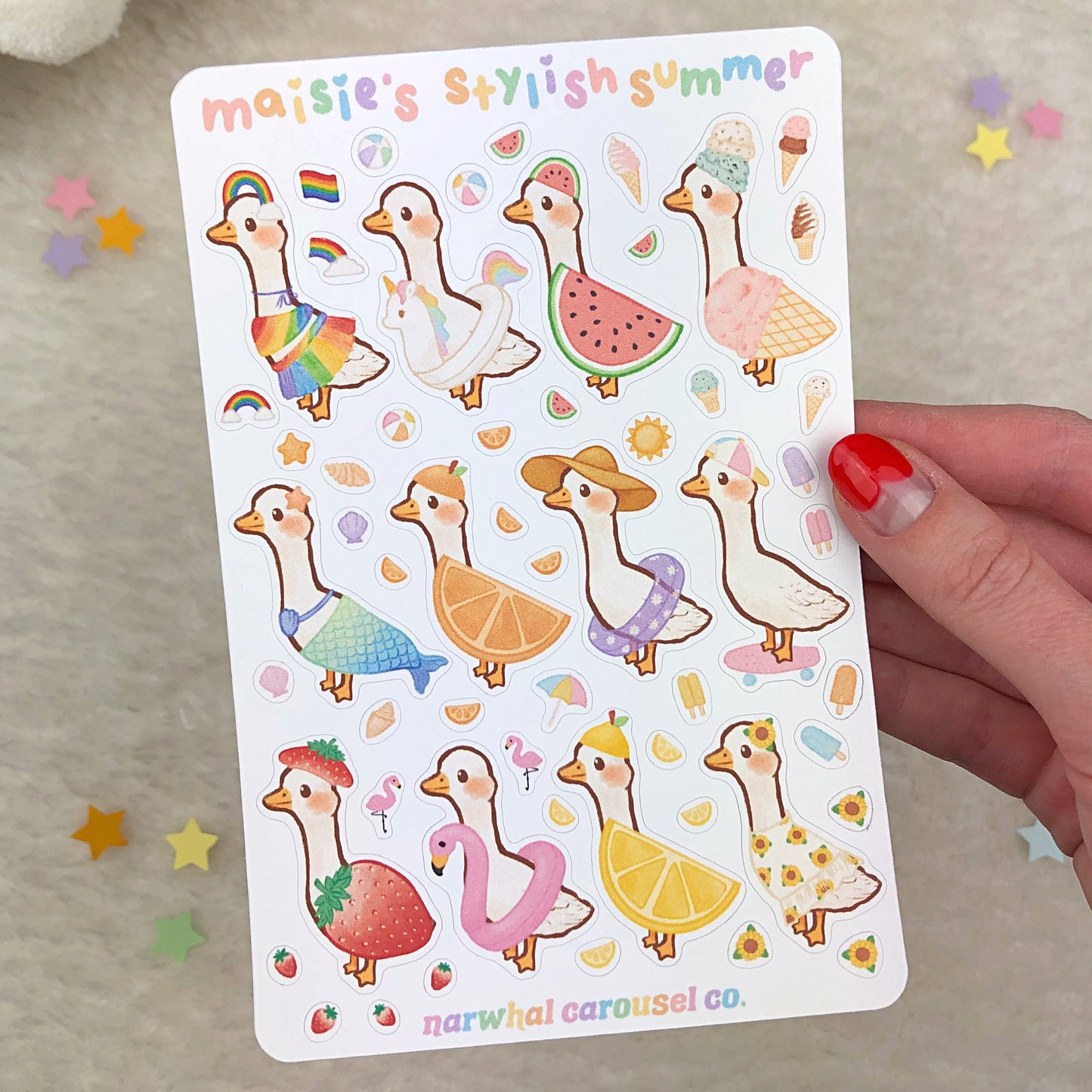 Maisie's Stylish Summer Sticker Sheet