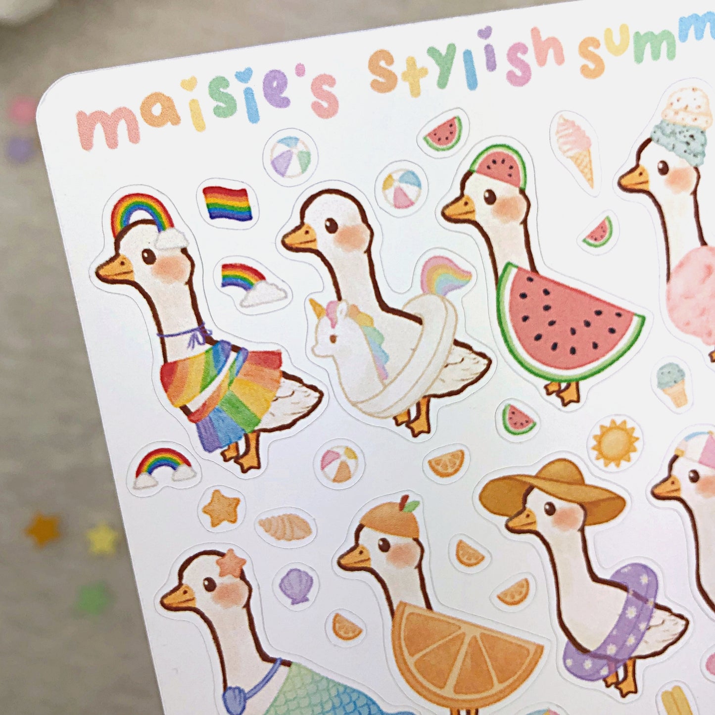 Maisie's Stylish Summer Sticker Sheet