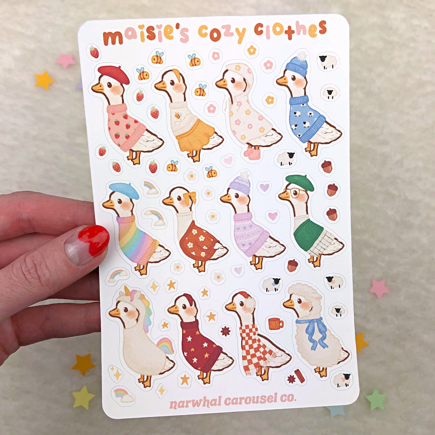 Maisie's Cozy Clothes Sticker Sheet