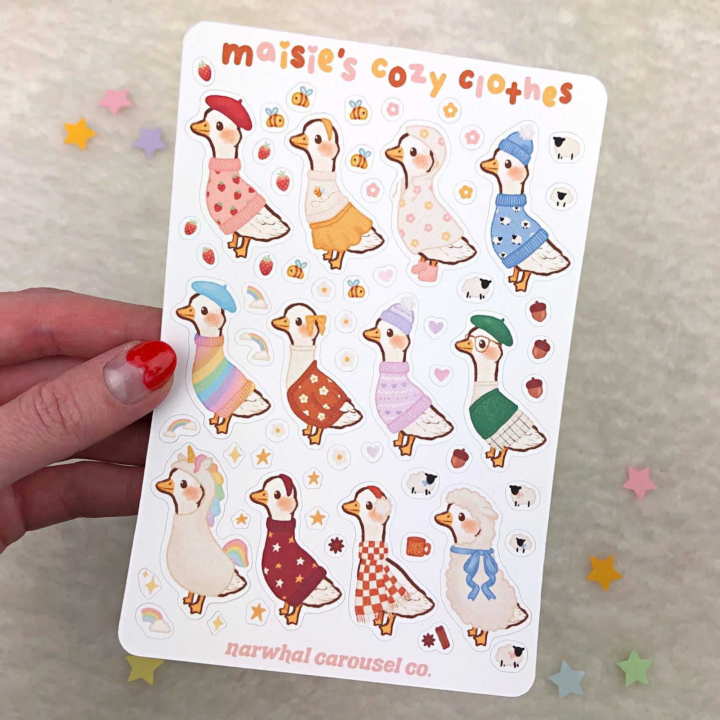 Maisie's Cozy Clothes Sticker Sheet