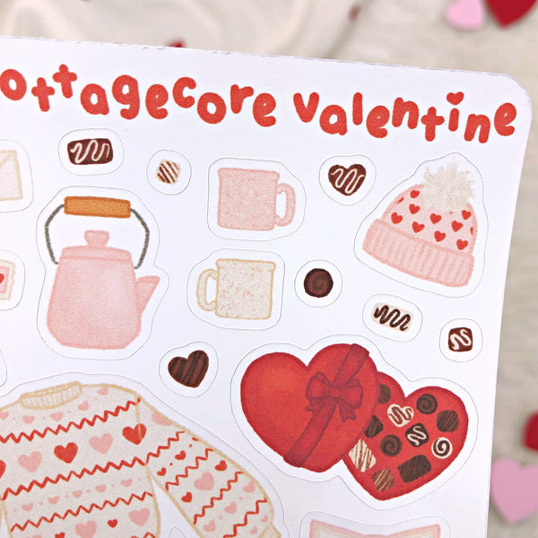 Cottagecore Valentine Sticker Sheet – Narwhal Carousel Co.