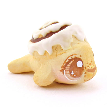 Cinnamon Roll Seal Figurine - Polymer Clay Food and Dessert Animals