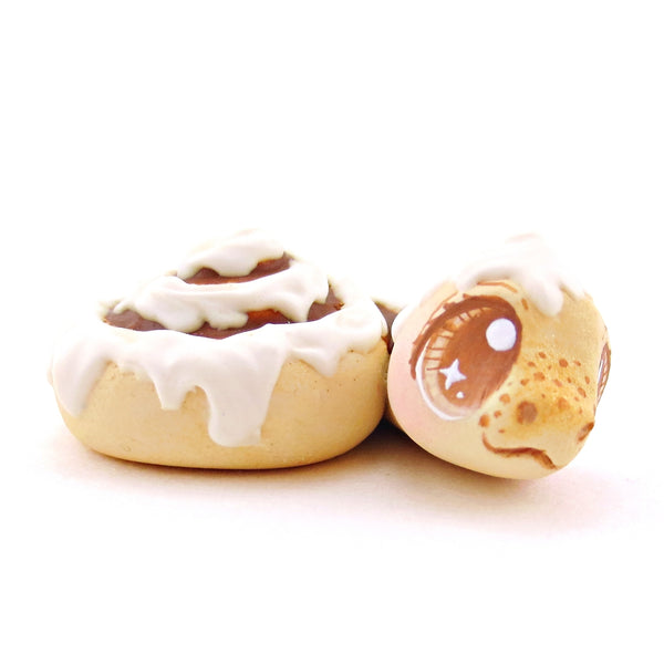Cinnamon Roll Snake Figurine - Polymer Clay Food and Dessert Animals