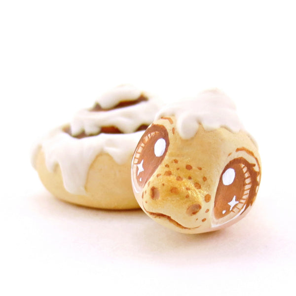 Cinnamon Roll Snake Figurine - Polymer Clay Food and Dessert Animals