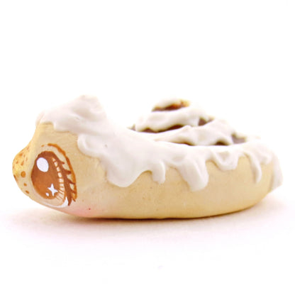 Cinnamon Roll Snake Figurine - Polymer Clay Food and Dessert Animals