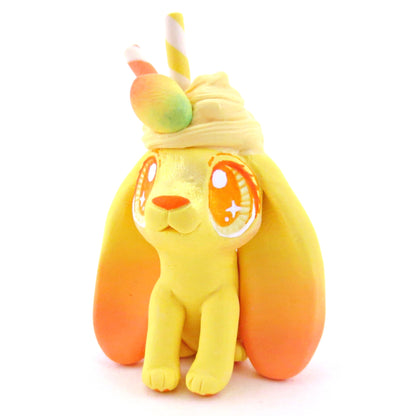 Mango Sherbert Bunny Rabbit Figurine - Polymer Clay Food and Dessert Animals