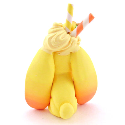 Mango Sherbert Bunny Rabbit Figurine - Polymer Clay Food and Dessert Animals