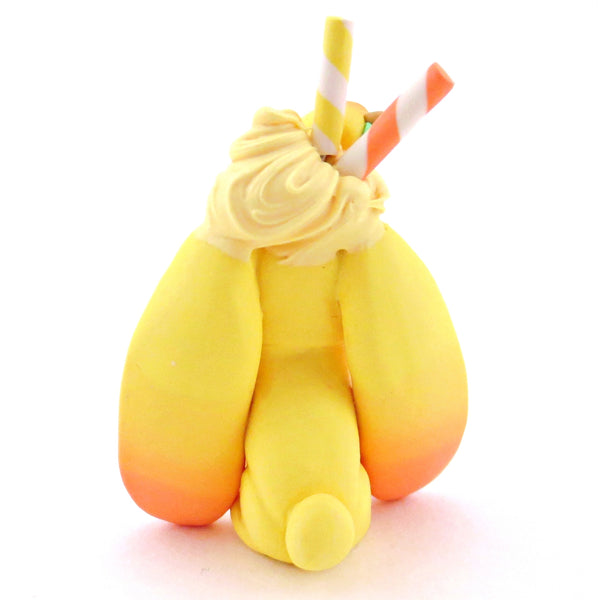 Mango Sherbert Bunny Rabbit Figurine - Polymer Clay Food and Dessert Animals