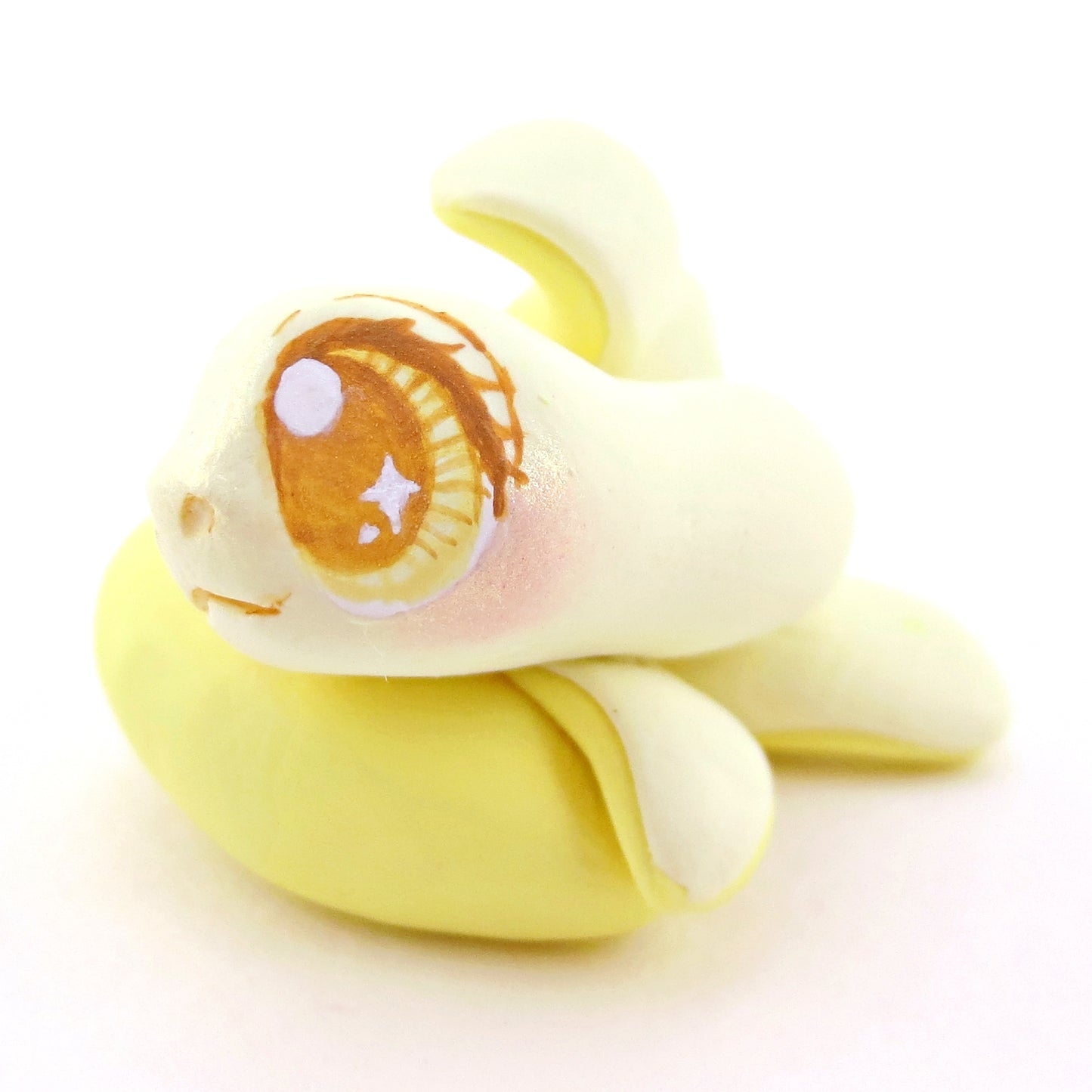 Banana Snake Figurine - Polymer Clay Food and Dessert Animals