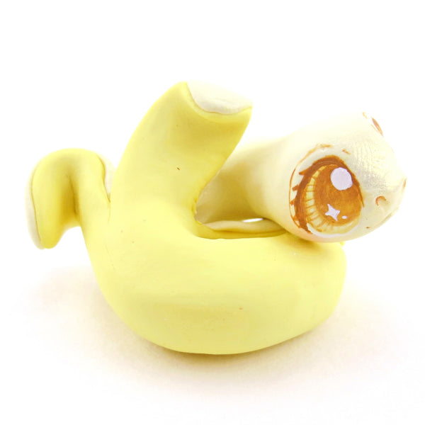 Banana Snake Figurine - Polymer Clay Food and Dessert Animals