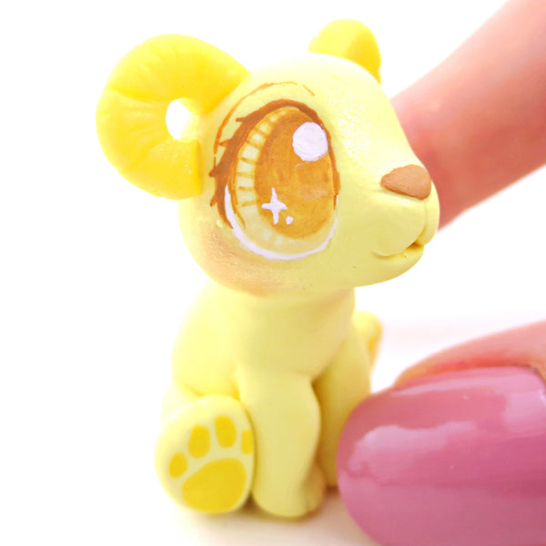 Pineapple Ring Ears Bear Figurine - Polymer Clay Food and Dessert Animals
