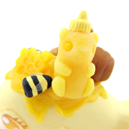 Honey Narwhal Figurine - Version 1 - Polymer Clay Food and Dessert Animals