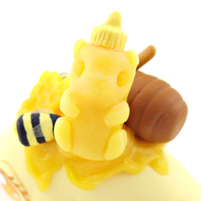 Honey Narwhal Figurine - Version 1 - Polymer Clay Food and Dessert Animals