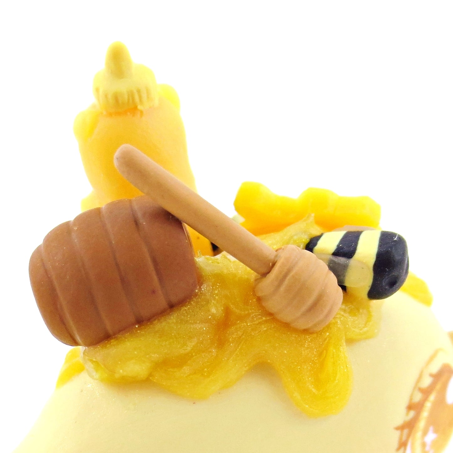 Honey Narwhal Figurine - Version 1 - Polymer Clay Food and Dessert Animals