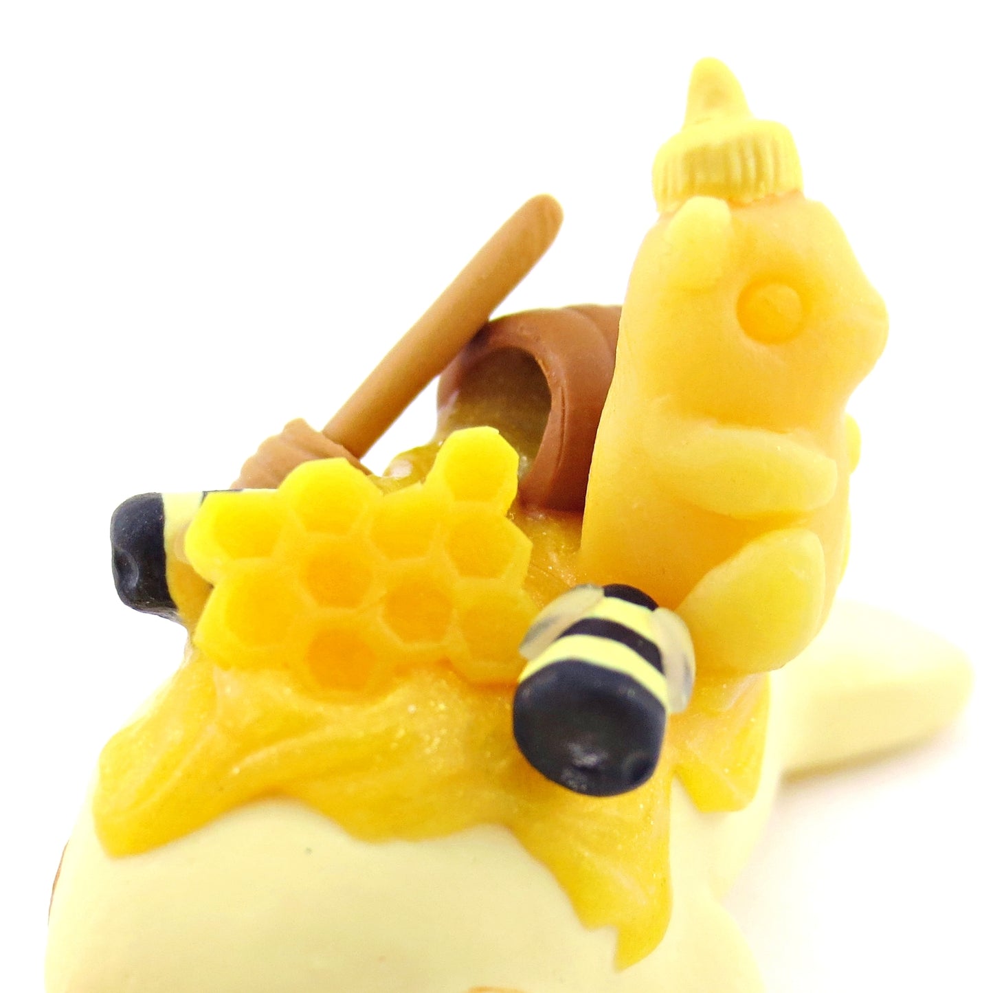 Honey Narwhal Figurine - Version 1 - Polymer Clay Food and Dessert Animals