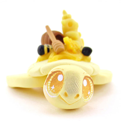 Honey Turtle Figurine - Polymer Clay Food and Dessert Animals