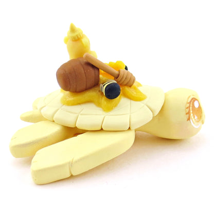 Honey Turtle Figurine - Polymer Clay Food and Dessert Animals