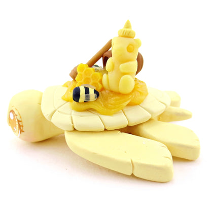 Honey Turtle Figurine - Polymer Clay Food and Dessert Animals