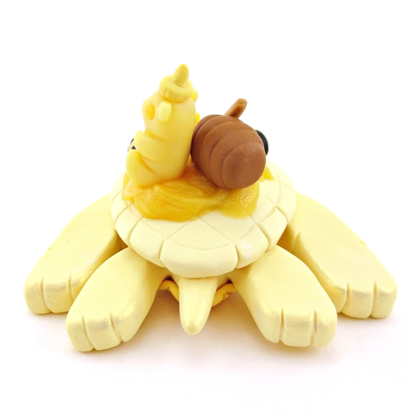 Honey Turtle Figurine - Polymer Clay Food and Dessert Animals