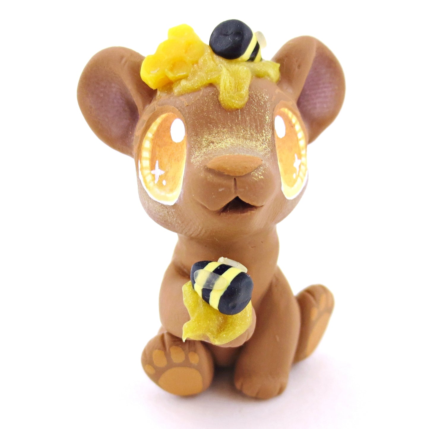 Honey Brown Bear Figurine - Polymer Clay Food and Dessert Animals