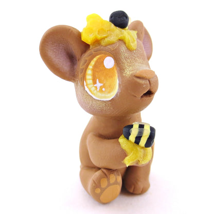 Honey Brown Bear Figurine - Polymer Clay Food and Dessert Animals