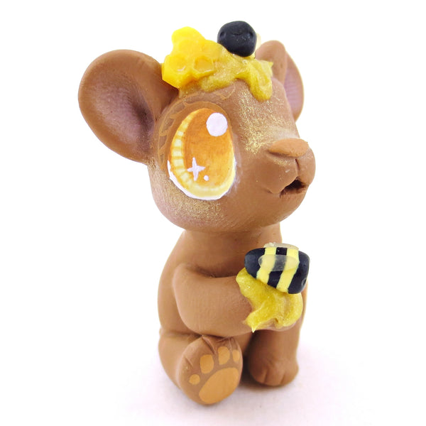 Honey Brown Bear Figurine - Polymer Clay Food and Dessert Animals