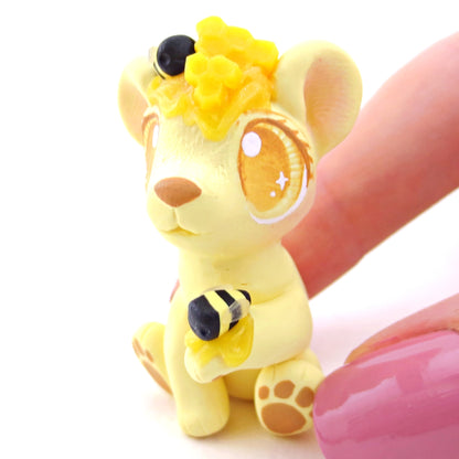 Honey Yellow Bear Figurine - Polymer Clay Food and Dessert Animals