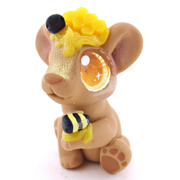 Honey Little Light Brown Bear Figurine - Polymer Clay Food and Dessert Animals