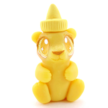 Honey Bear Bottle Figurine - Polymer Clay Food and Dessert Animals