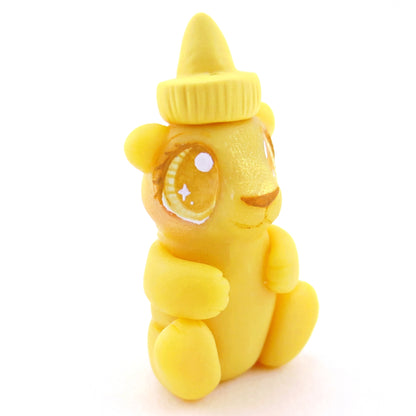 Honey Bear Bottle Figurine - Polymer Clay Food and Dessert Animals